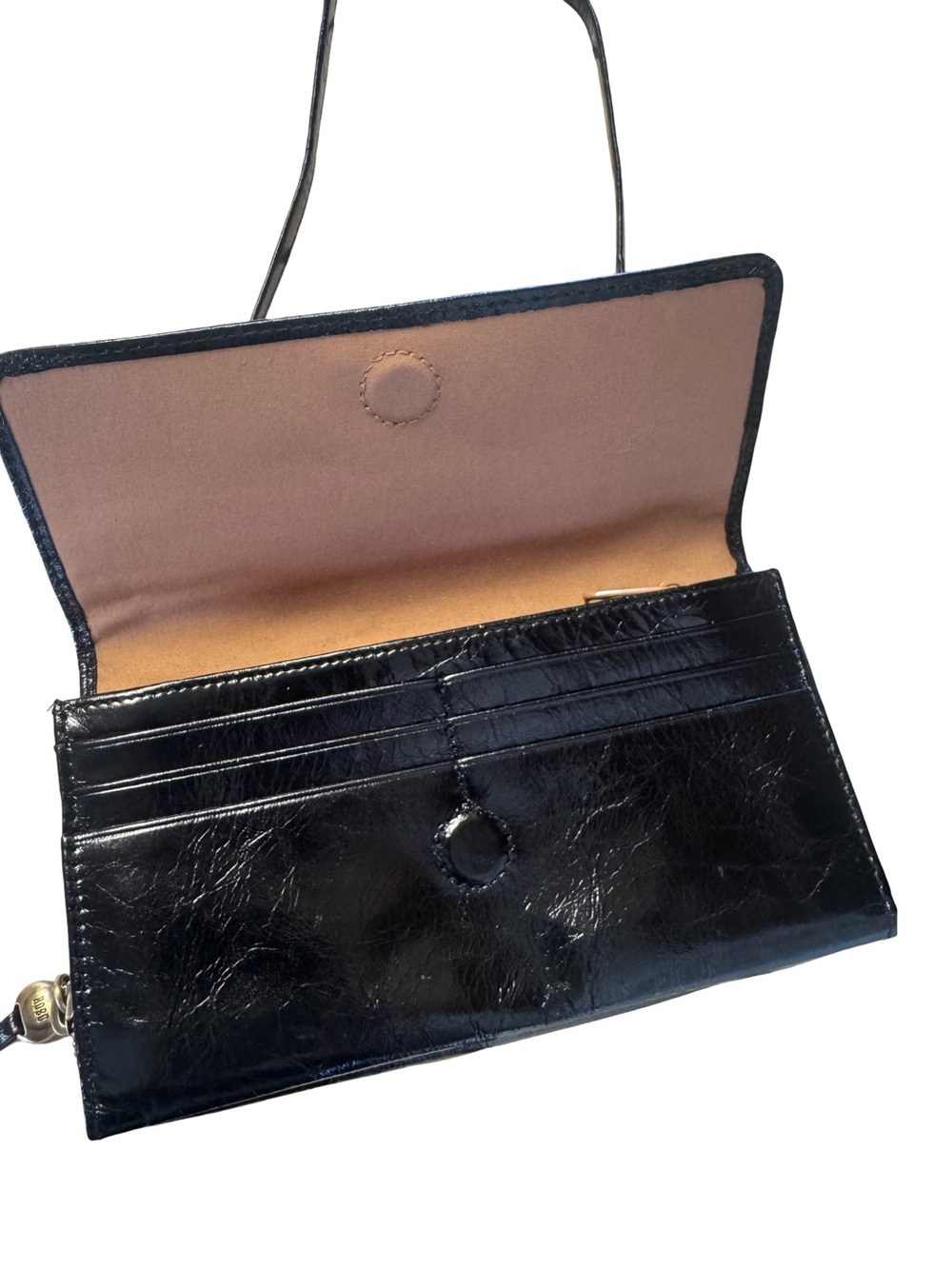 HOBO Rubie Black Leather Crossbody Wallet Bag - Picture 3 of 8